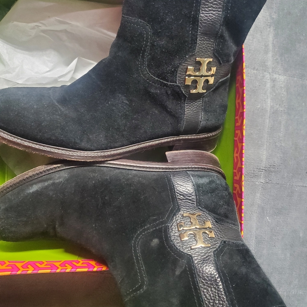 Tory Burch Boots Ankle Black Alaina size 11